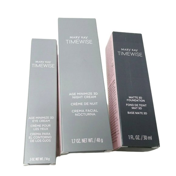 Mary Kay Timewise AGE MINIMIZE skincare 3D Set w Ivory Foundation - Picture 3 of 6